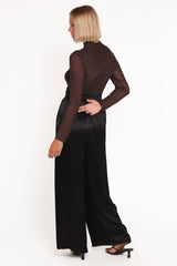 Joyce Wide Leg Pant - Black