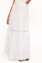 Peony Maxi Skirt - White