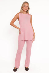 Silvie Knitted Set - Rose