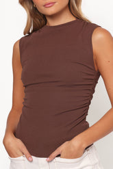 Nissa Top - Chocolate Brown