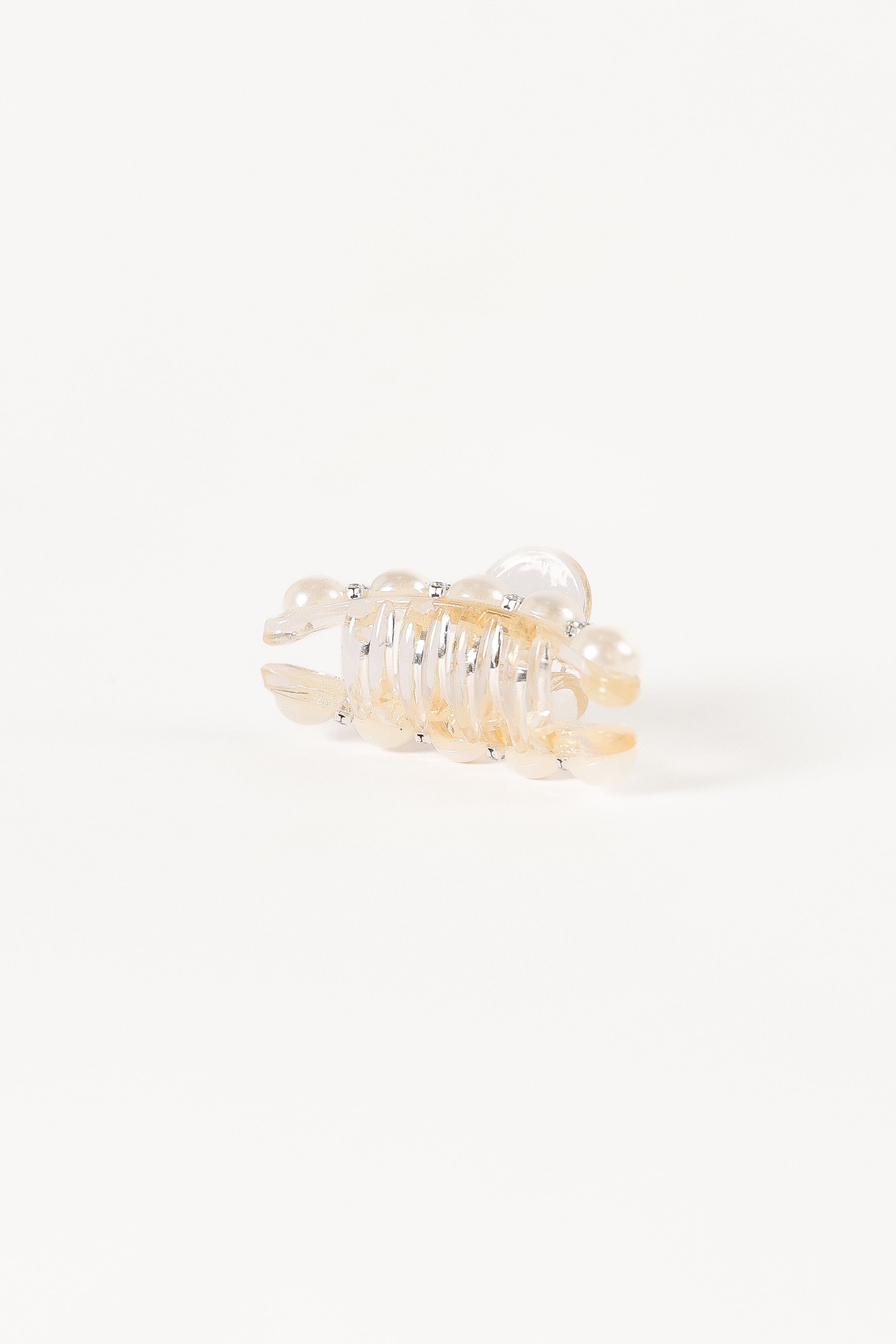 Lile Pearl Hair Clip - White