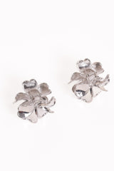 Tiffany 2 Pack Flower Hair Clips - Silver