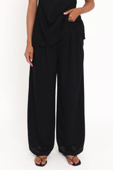 Arles Wide Leg Pants - Black