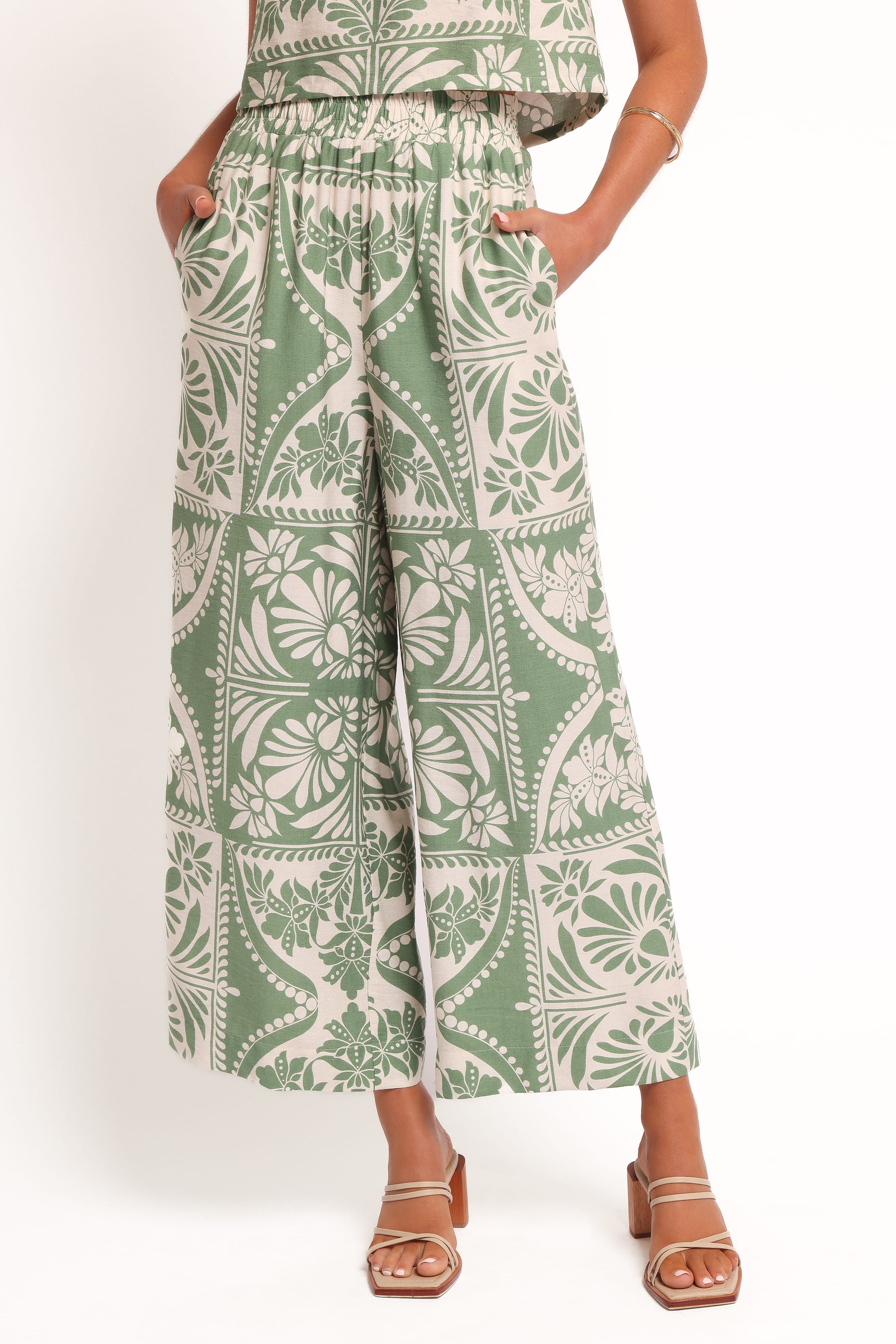 Nevin Pant - Green Floral