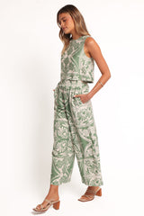 Nevin Pant - Green Floral