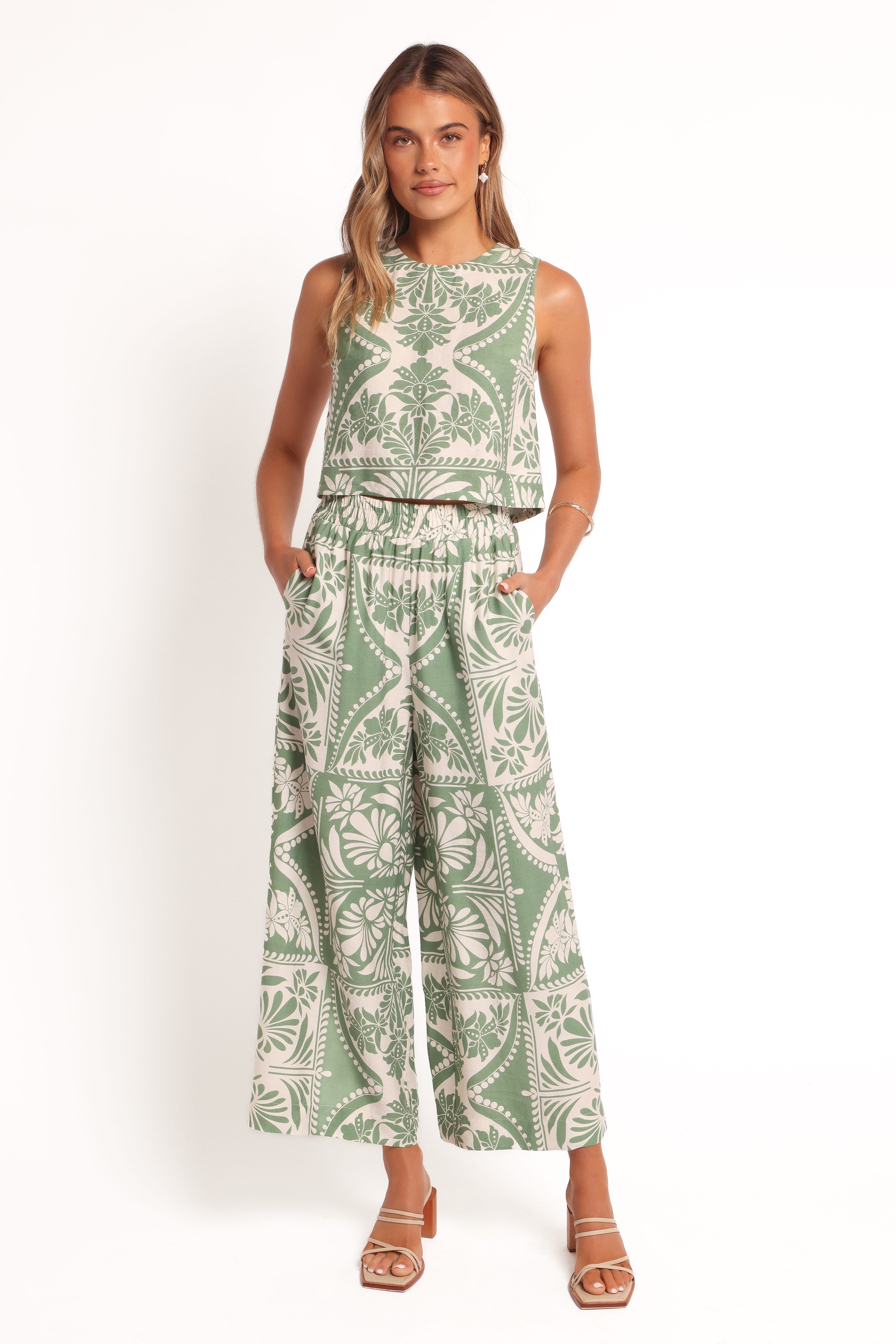 Nevin Pant - Green Floral