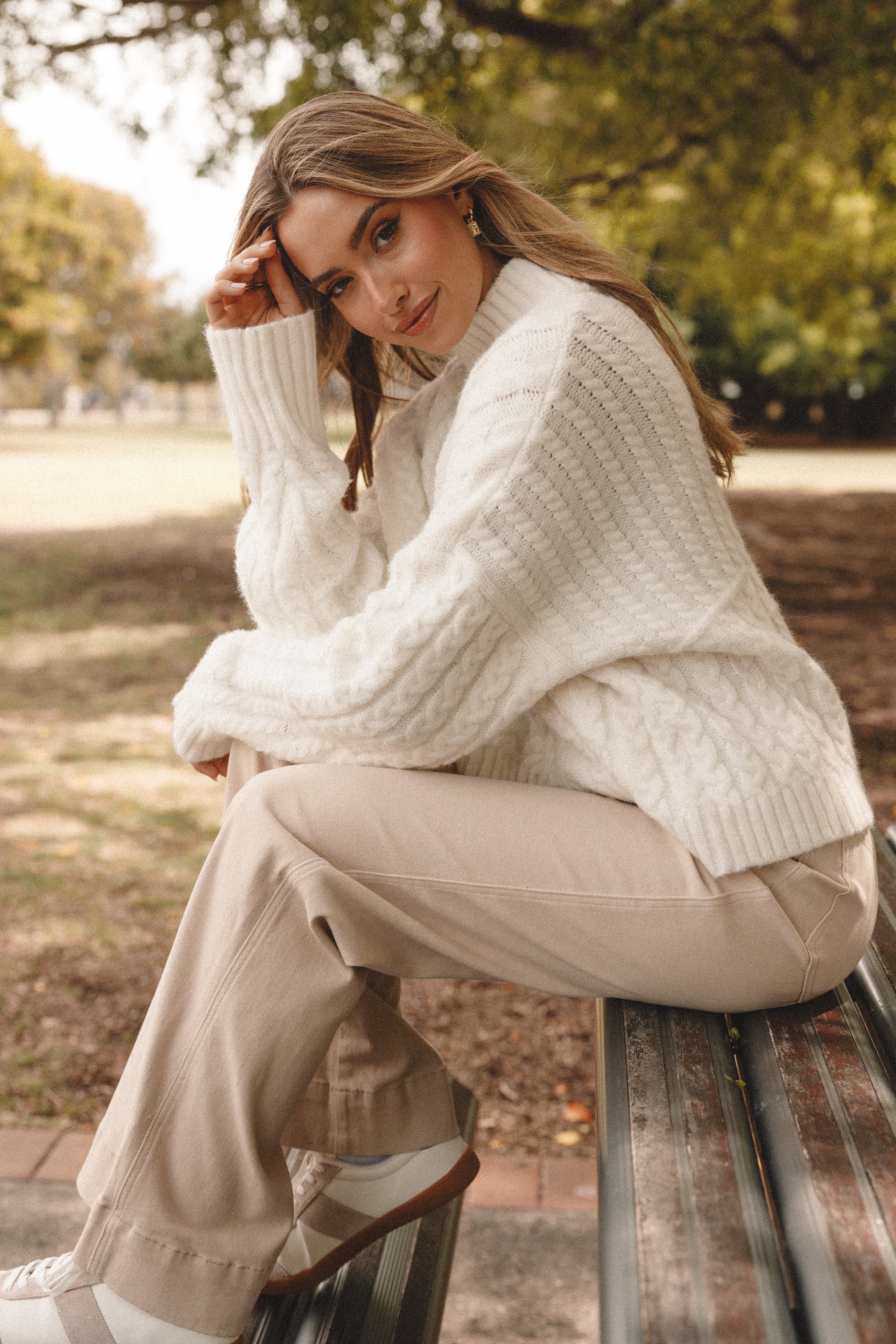 Nico Wide Leg Jean - Beige