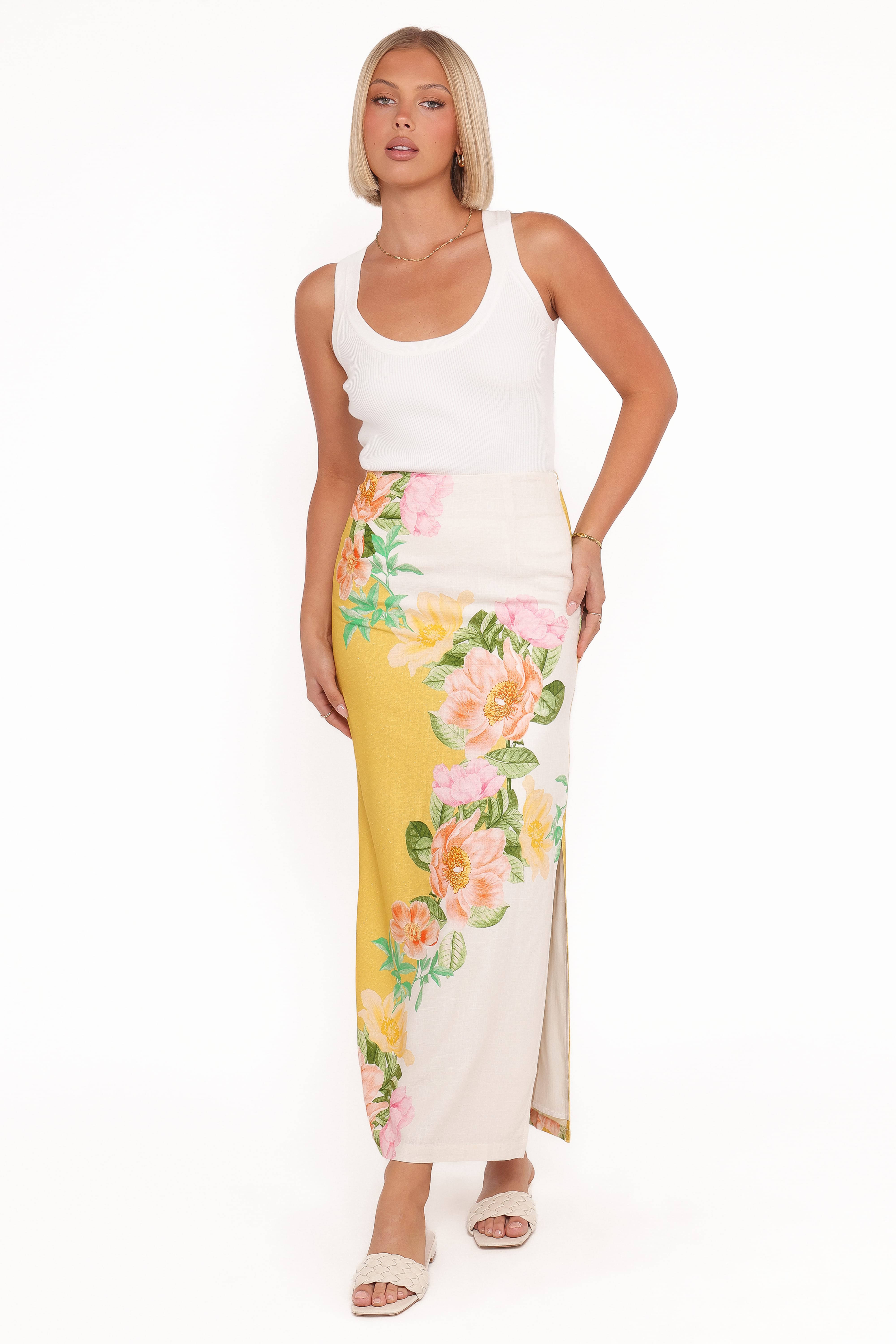 Peta Maxi Skirt - Yellow Poppy