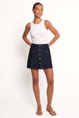 Presley Denim Skort - Dark Denim