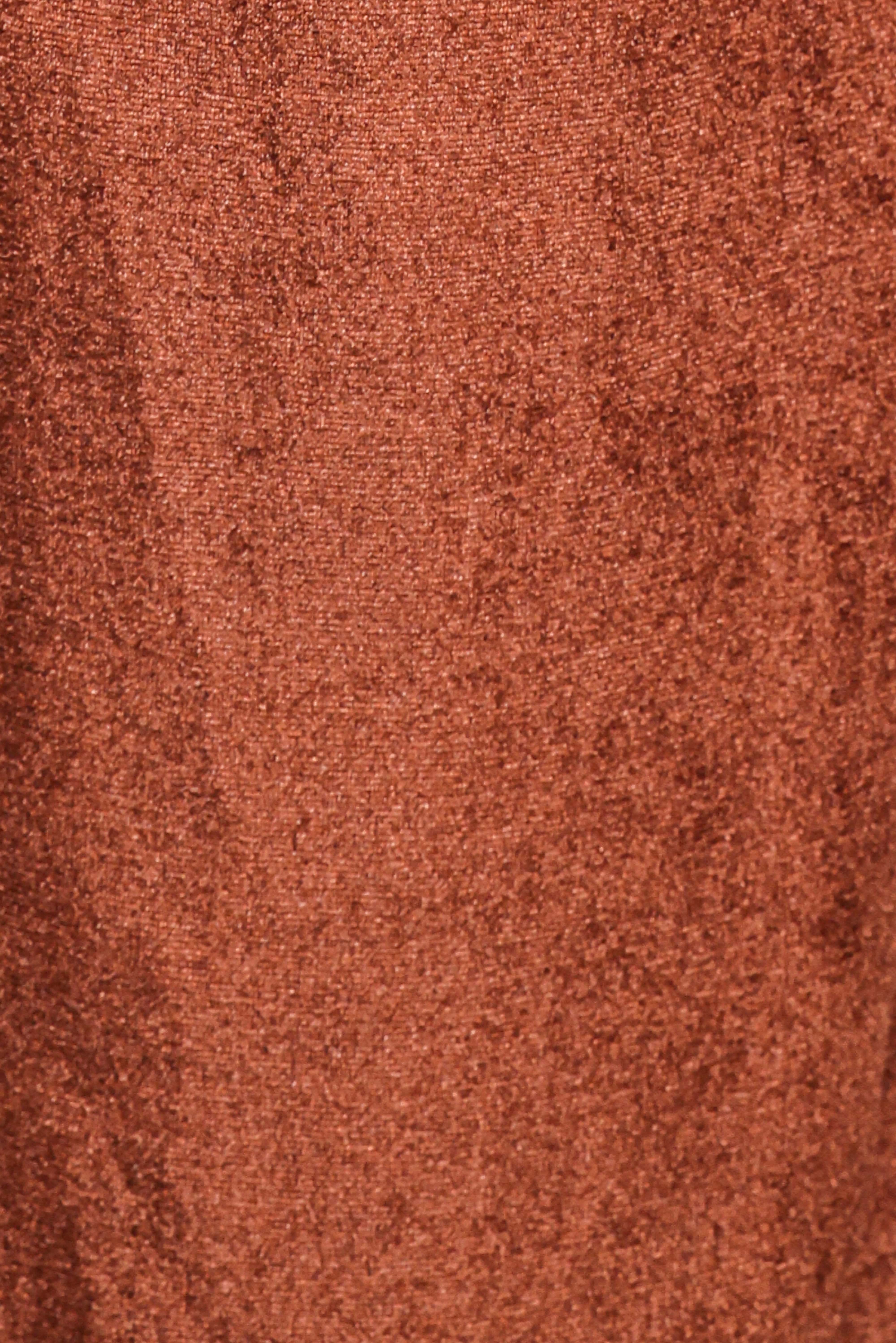 Riley Stretch Velvet Pant - Chocolate
