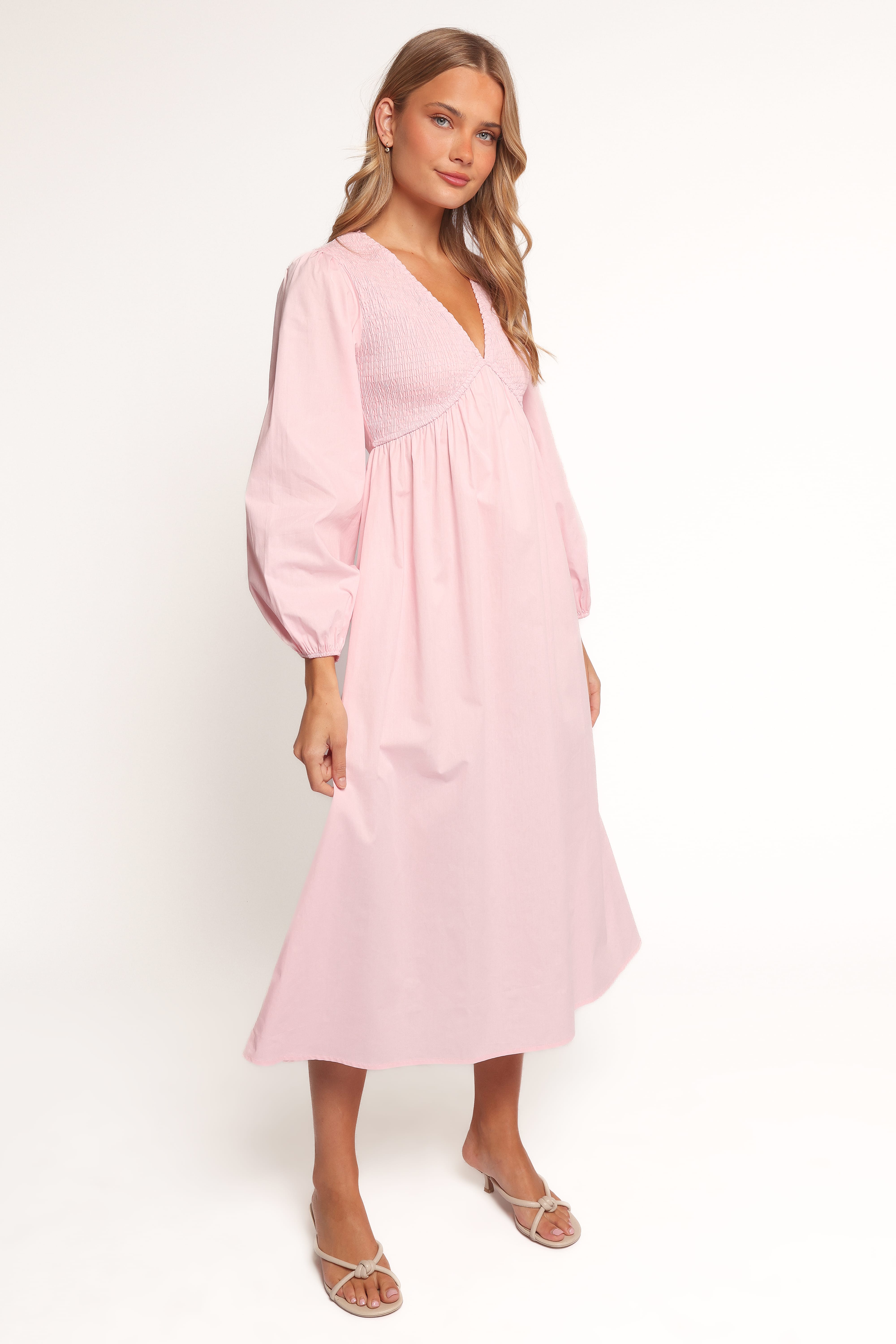 Ilyana Long Sleeve Maxi Dress - Pink