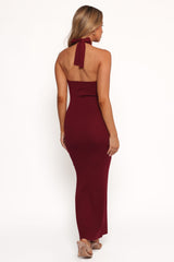 Nessa Midi Dress - Dark Cherry