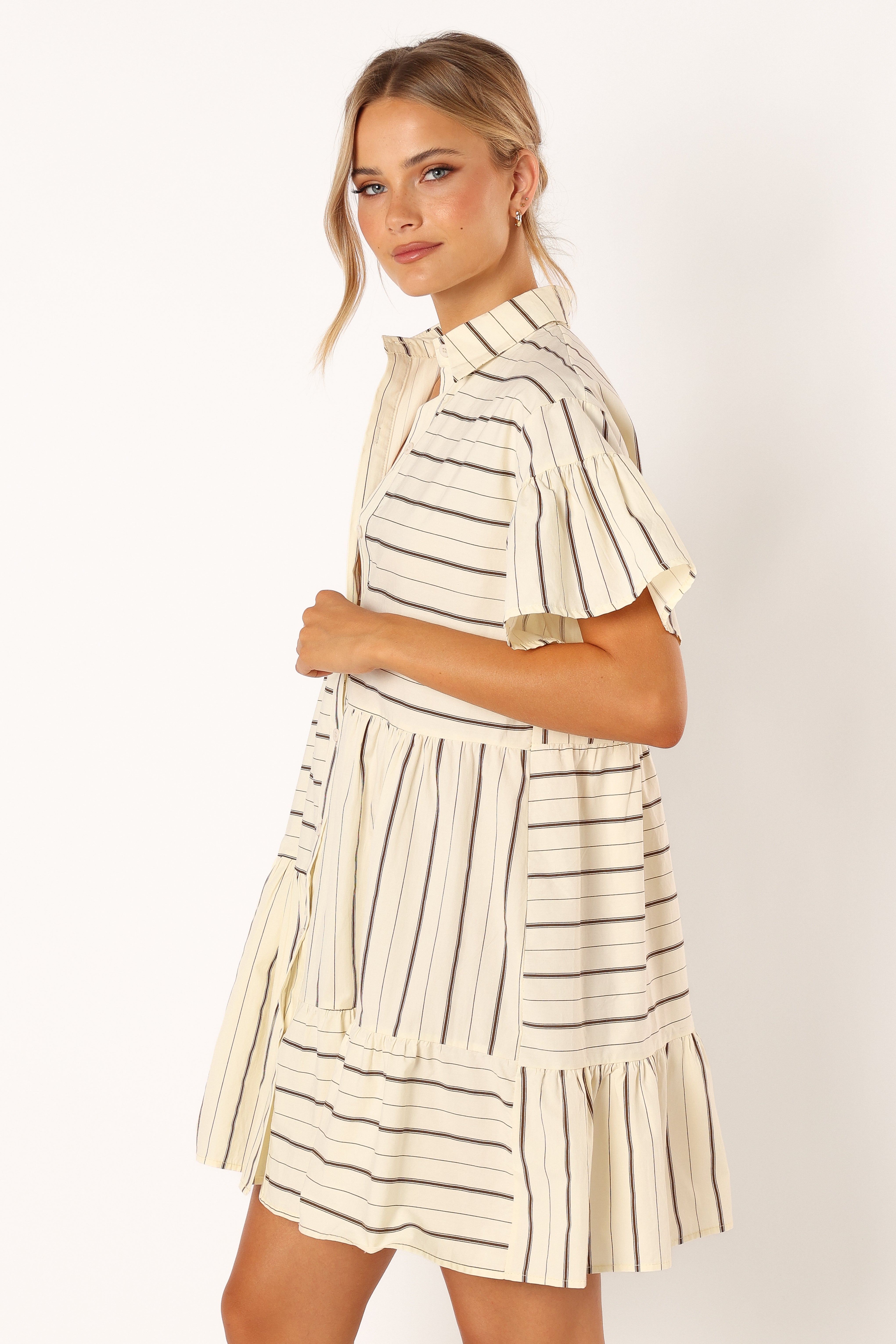 Peachy Mini Dress - Beige Tan
