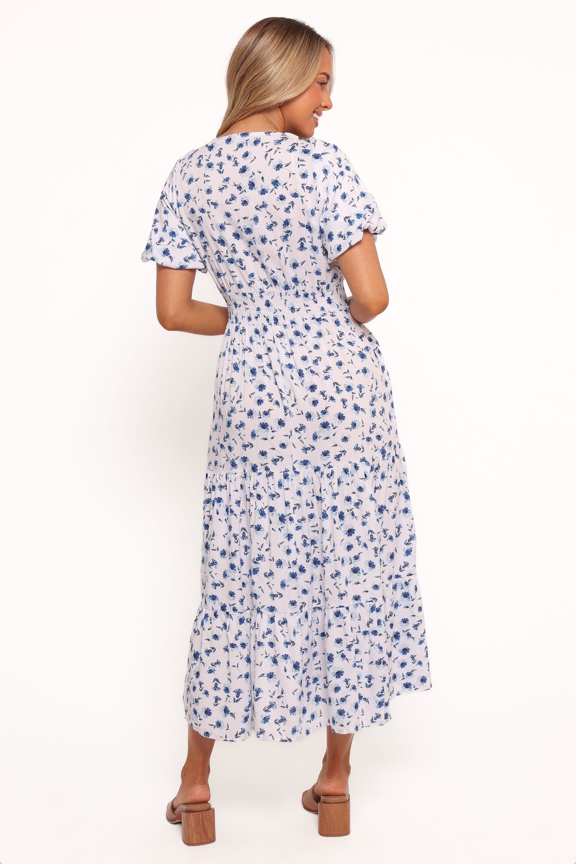 Roberts Maxi Dress - Blue Ditsy Floral