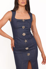 Slater Midi Dress - Denim