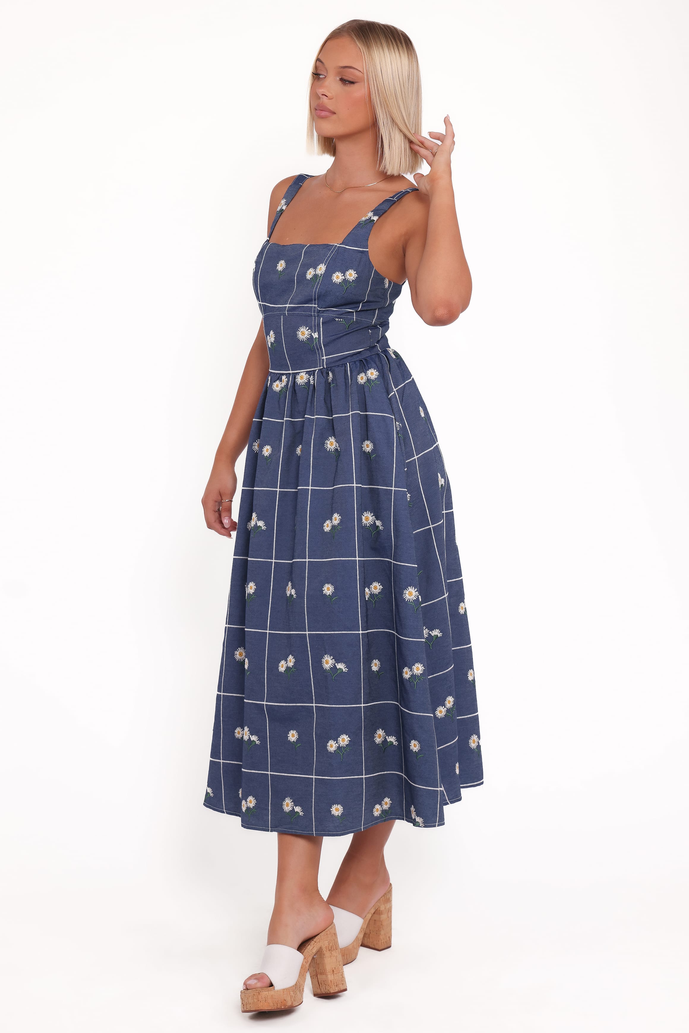 Yolande Midi Dress - Blue Floral