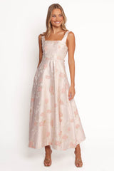 Zaria Midi Dress - Pink Floral