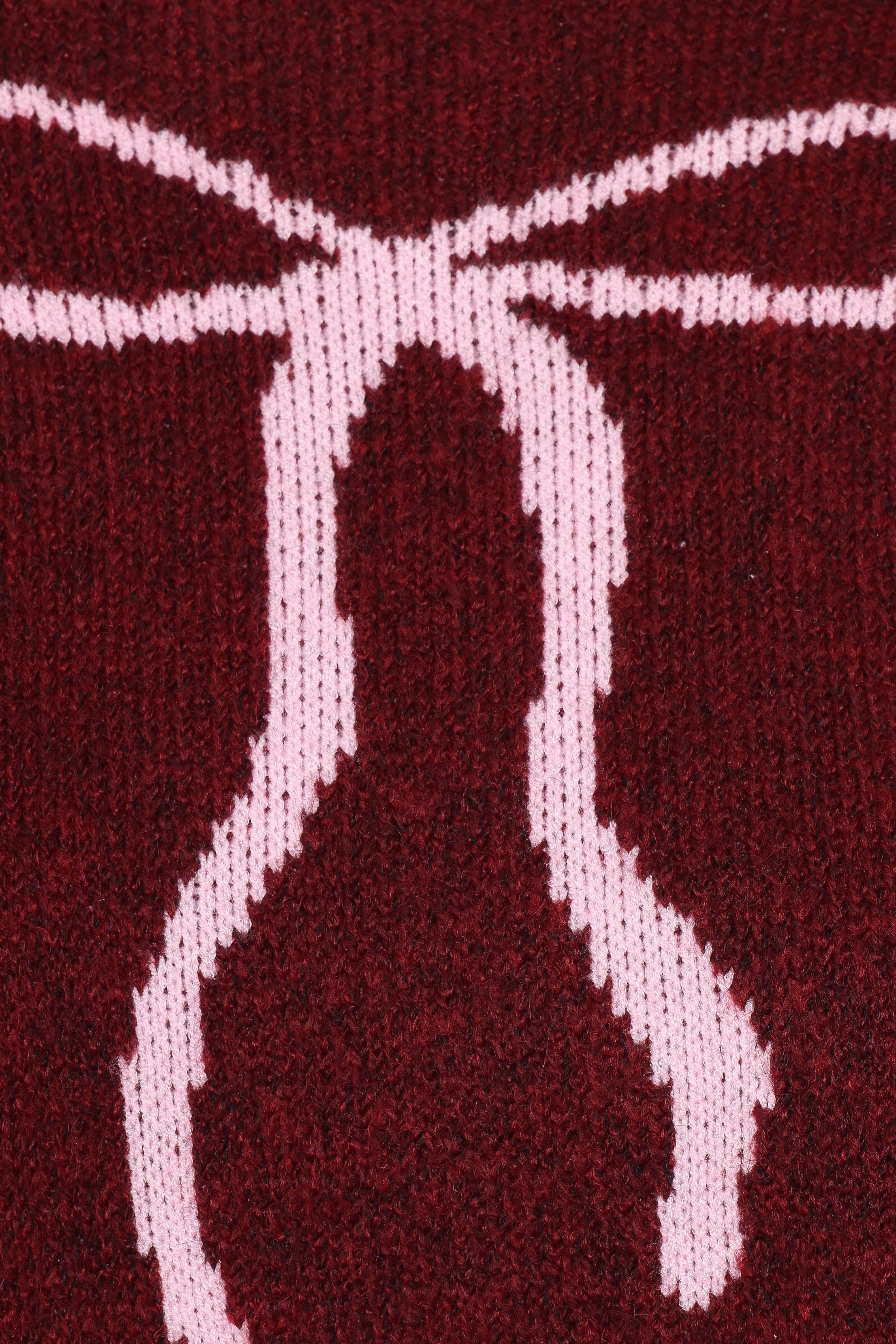 Kaori Bow Sweater - Burgundy