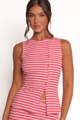 Adeline Two Piece Set - Pink Red