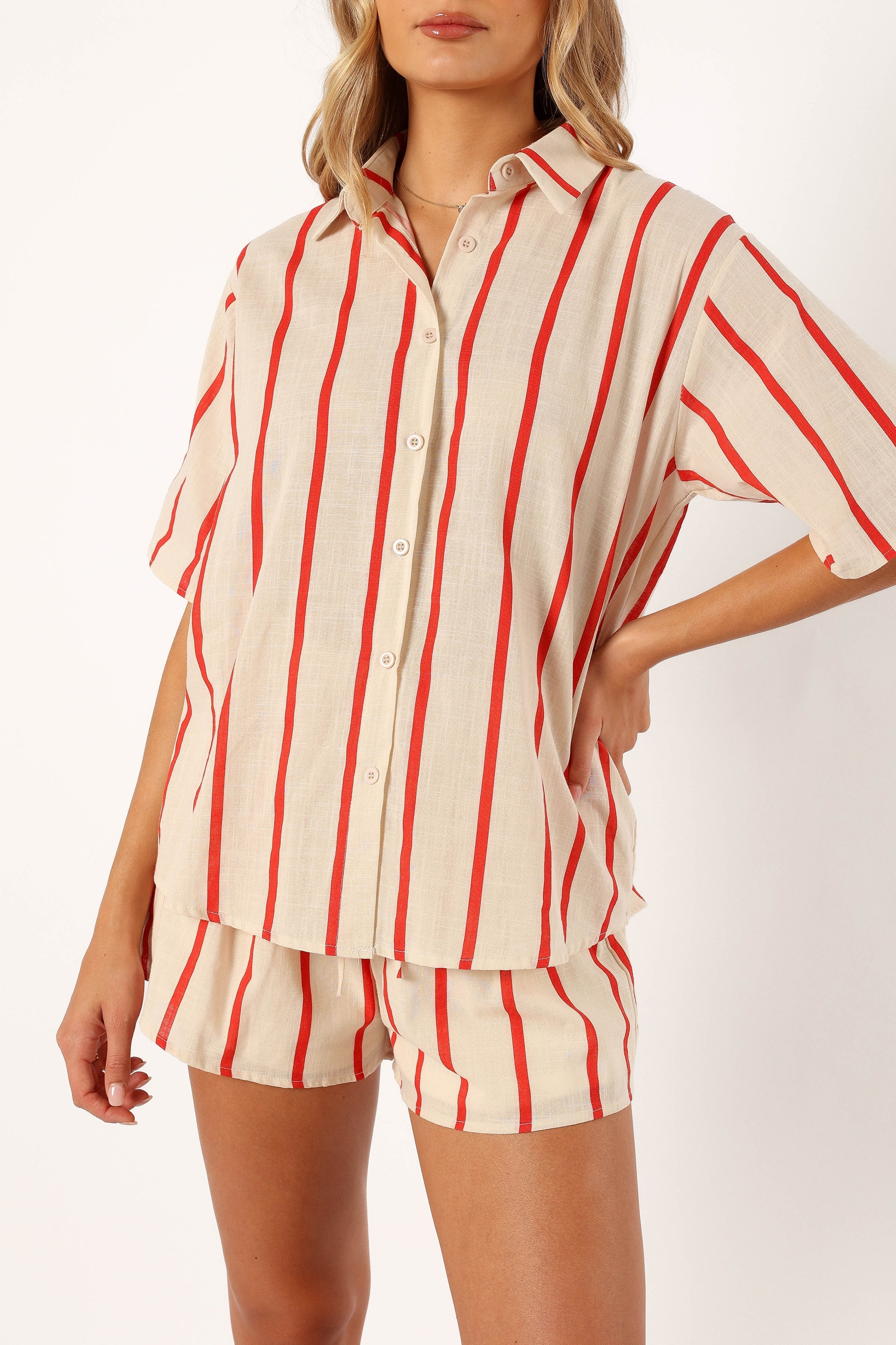 Myles Short Set - Red Stripe